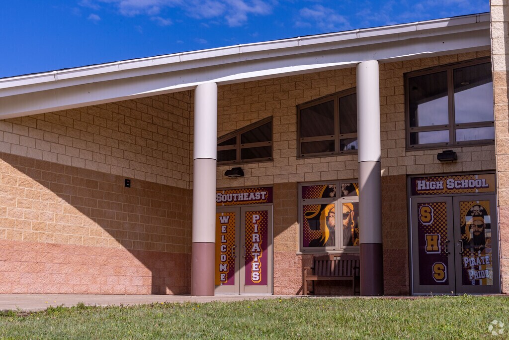 Southeast High School building in Outlying Portage County.