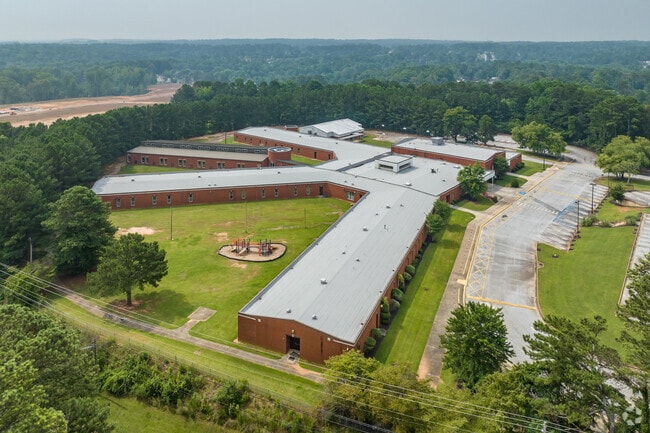A view of Pine Ridge Elementary School in the Stone Mountain neighborhood district.
