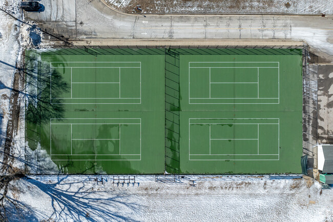 Kewaskum High School in Kewaskum, WI offers new tennis courts for local students.