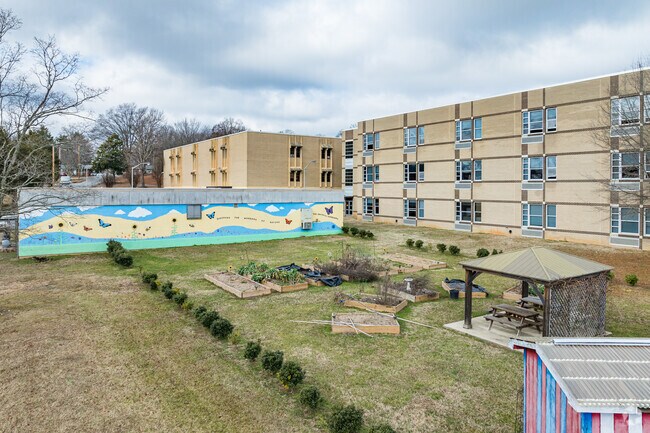 Andrews High School maintains a community Victory garden.