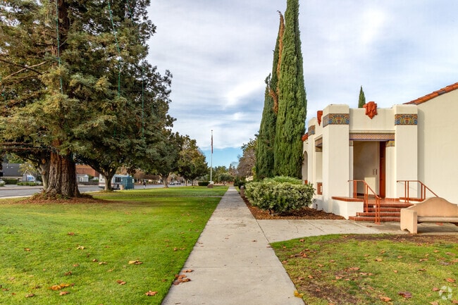 Walkway to Delphi Academy Of Campbell in Downtown Campbell.