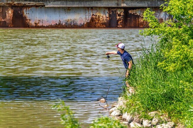 Robin Glen-Indiantown locals fish the Chebovganing Creek for smallmouth bass.