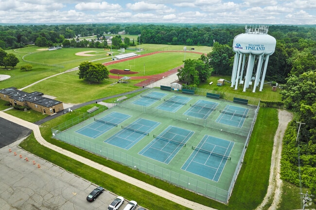 Behind Estabrook Elementary is a shared athletic complex for Ypsilanti area schools.