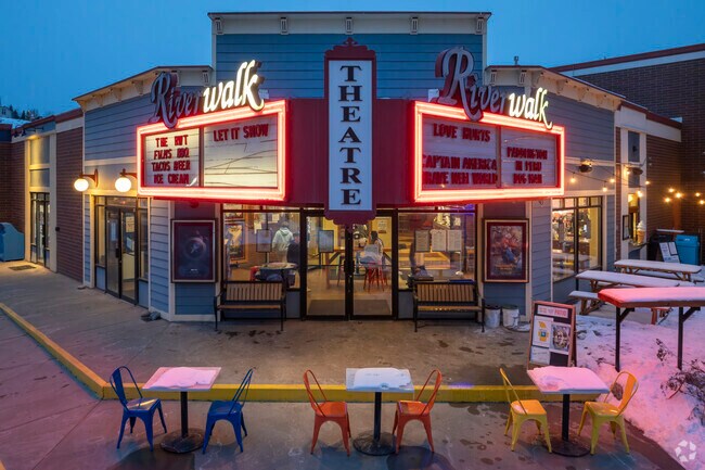 Riverwalk Theater in Edwards, Colorado, is a beloved local gem, offering a cozy and nostalgic moviegoing experience. Nestled in the heart of Riverwalk, this charming theater is the perfect place to catch the latest films while enjoying the cool mountain air and vibrant evening ambiance.