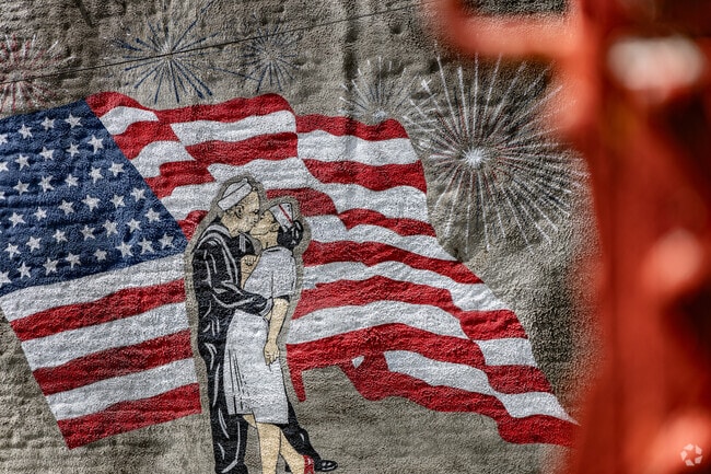 Beautiful murals are painted on the buildings in Grafton.