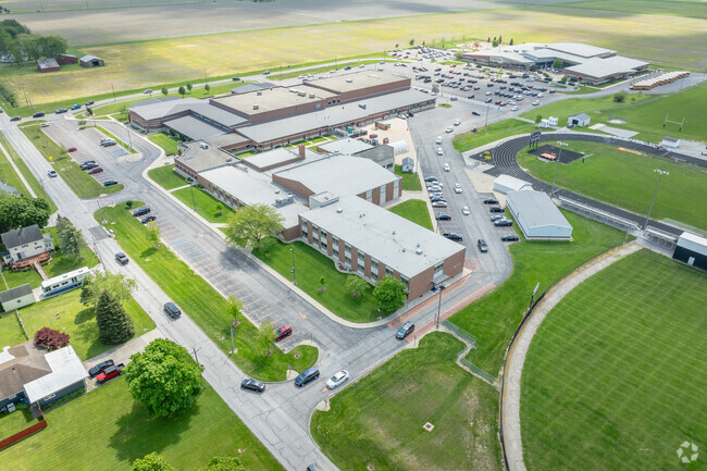 Otsego High School sits between Otsego Middle and Elementary Schools.