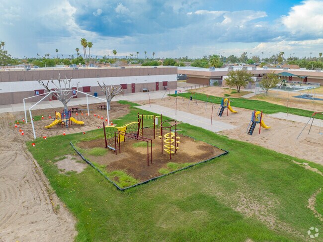 Kids love the playground at Palm Lane Elementary School.