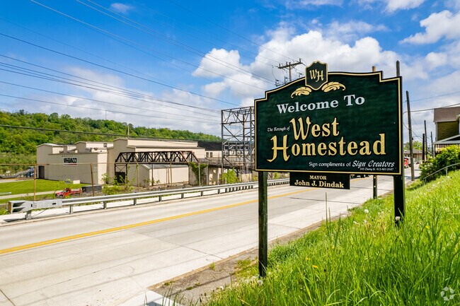 Welcome to West Homestead, 8 miles southeast of Pittsburgh in the Monongahela Valley.