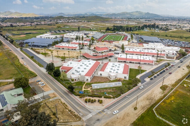 Bird's-Eye View of Paloma Valley High School in Paloma Valley Seen From the Corner of Craig Ave and Bradley Rd
