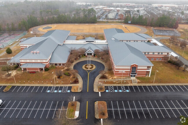 Aerial view of Pocahontas Middle School.