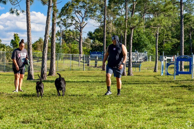 The cleverly named Barkingham Dog Park is a part of Buckingham Community Park.