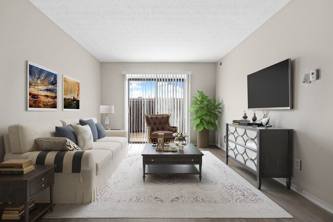 1BR Living Room with Patio