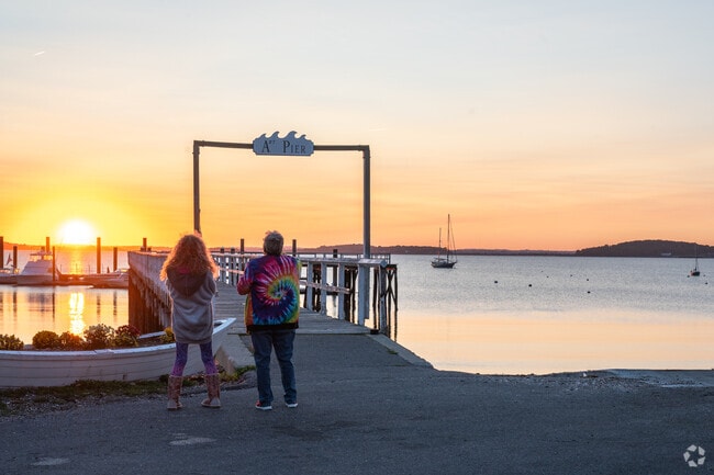 A Street Pier is a popular sunset spot.
