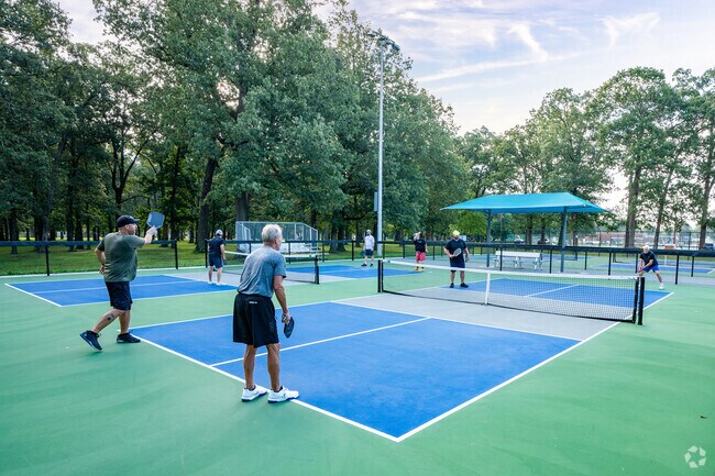 At Bob Noble Park near Clayshire there's usually an early morning pickleball game in progress.