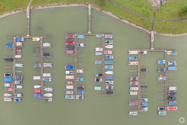 Curtin locals set sail from Bald Eagle State Park’s marina, home to hundreds of docked boats.