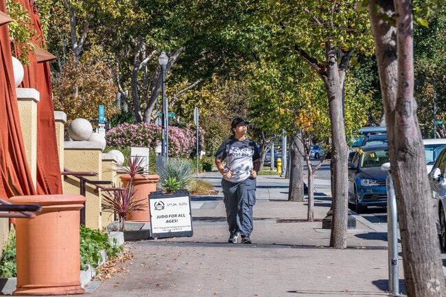 The Evergreen Village Square is where you can dine or shop in the Villages neighborhood.