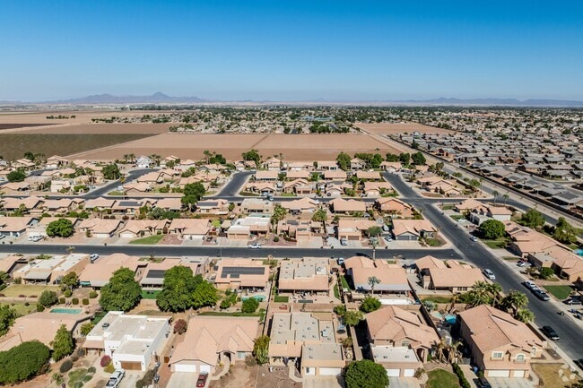It's common to find homes in Falls Ranch with trees around them.