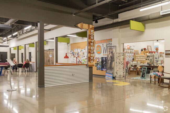 Hanna Community Center has space for members to sit and a store to sell the items they make.