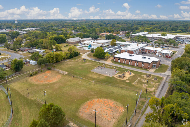Dannelly Elementary School has multiple baseball fields and playgrounds.