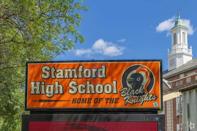 Stamford High School at 55 Strawberry Hill Ave, Stamford, CT 06902.
