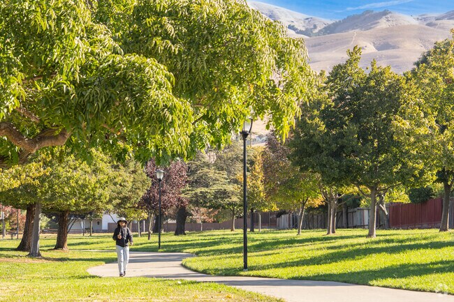 Enjoy scenic trails and lush greenery during your walk in Warm Springs Park.
