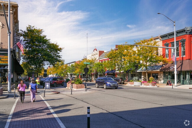 Locally owned shops line the streets of Goshen Downtown Historic District.