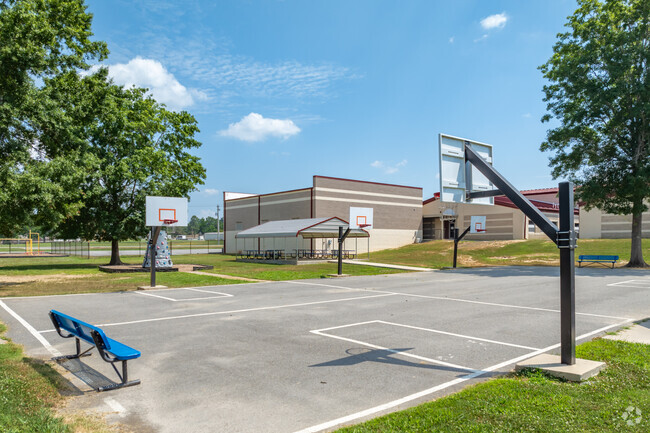 Students can work on their jump shot at Jim Stone Elementary in Conway.