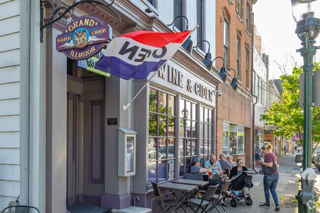 Grand Illusion Hard Cider in Carlisle has outdoor seating to enjoy on nice days.