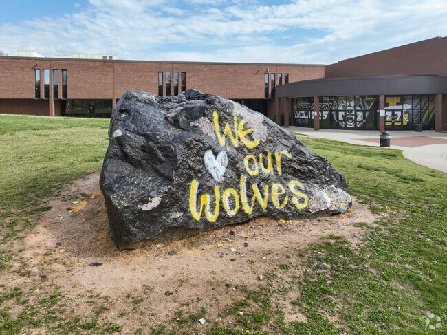The rock out front of Lincolnton High School is a great place to show spirit.