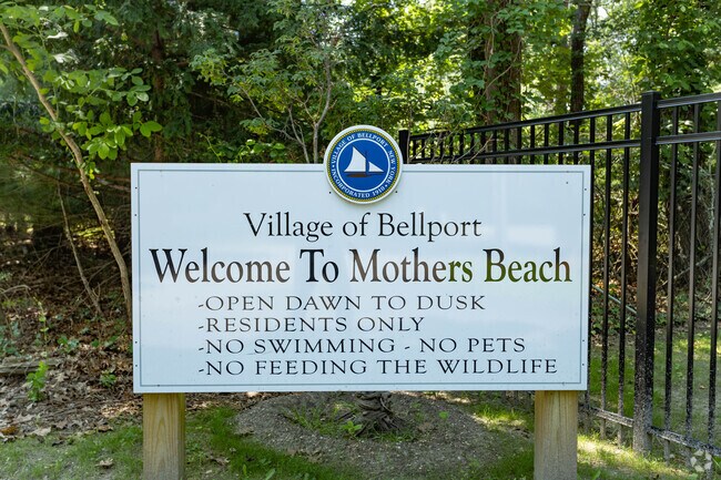 Mothers Beach is a residents-only beach in Bellport Village.