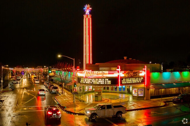 The Tower Theatre is the landmark heart of nightlife in the Tower District.