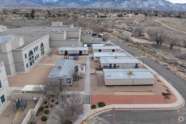 Portable classrooms at Oak Grove Classical Academy.