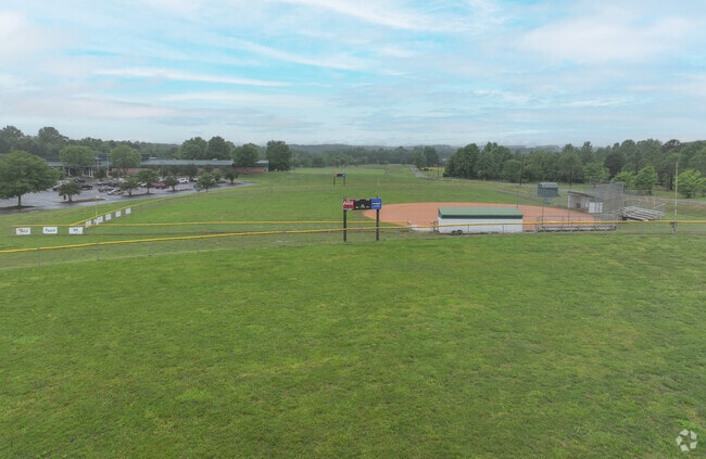 The baseball field on the campus of Mill Creek Middle School.