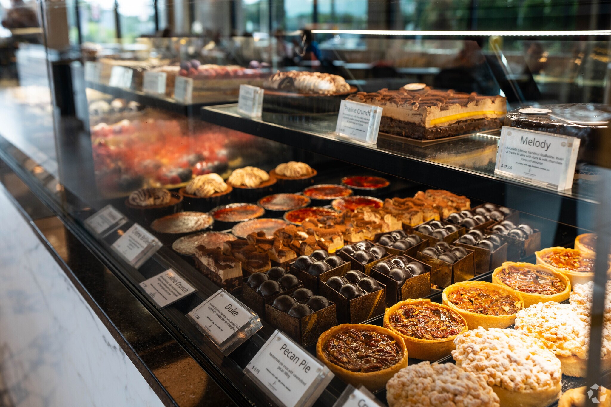 Freshly baked treats on display at The French Workshop in North Wantagh.