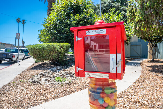 The Little Free Library can be found at Community Center Park East.