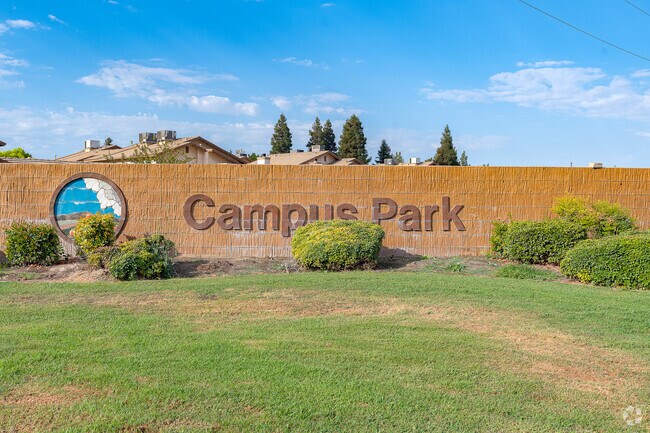 As residents enter the neighborhood, the Campus Park sign welcomes them.
