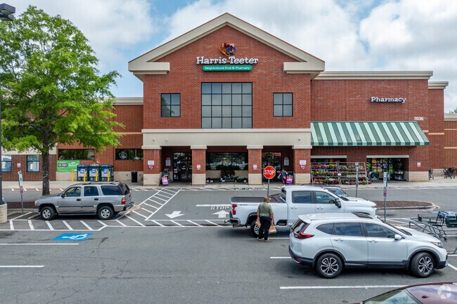 Locals do their grocery shopping at one of the local supermarkets like Harris Teeter.