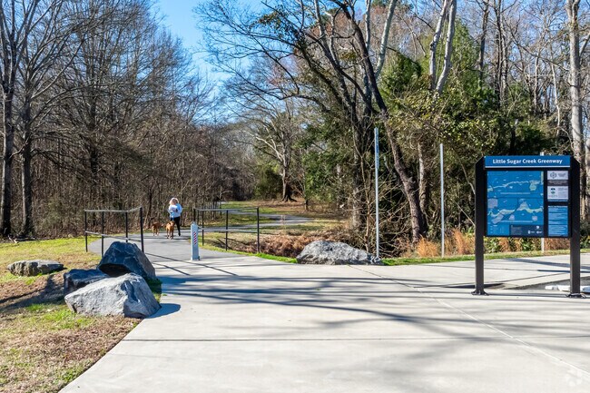 It's just a short drive from Lansdowne over to McAlpine Creek Greenway.