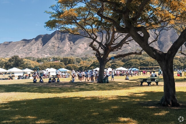 Kapiolani Park provides open spaces for youth leagues and other entertainment.