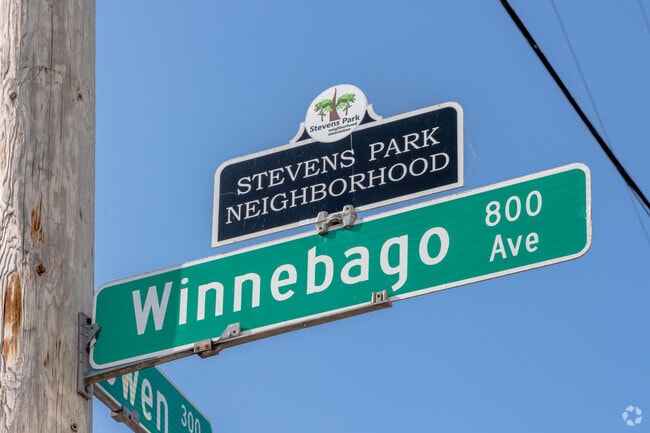 Stevens Park is just east of the local downtown area.