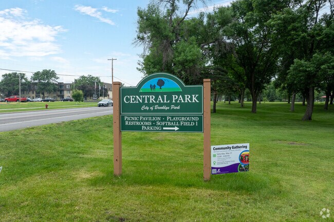 Central Park features a large playground, picnic areas, and walking paths.