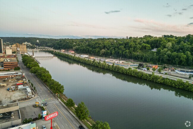 The Kanawha River in Hometown is nestled right in the Appalacian Mountains.