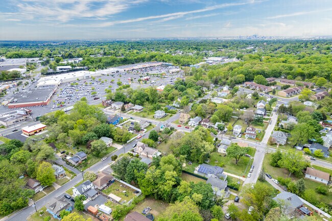 Aerial of the main street along Route 30 on the west side of Lawnside.