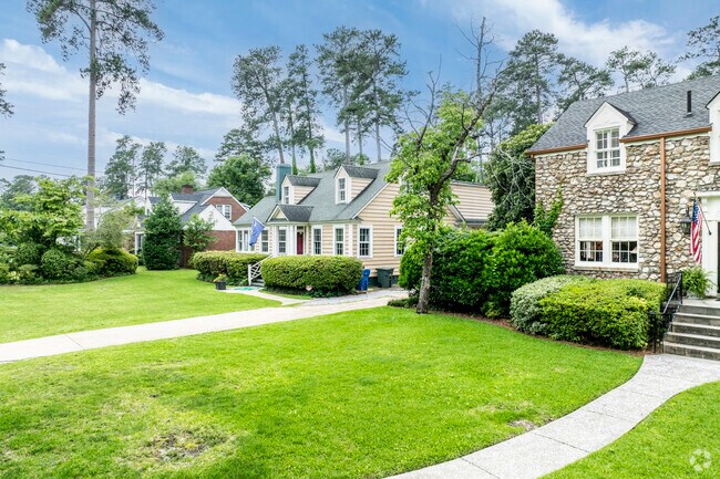 Cape Cod homes line Heathwood roadways.