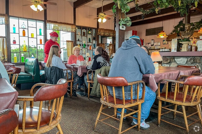 Residents enjoying lunch at Caesar's Italian Restaurant in the Southeast Warren neighborhood.
