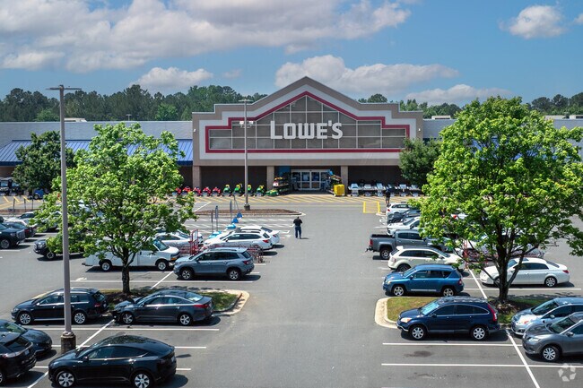 Northwest Raleigh has big box stores such as Lowe's.