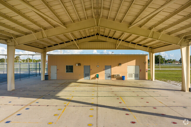 Ray V. Pottorf Elementary School in Fort Myers has a covered outdoor play area.