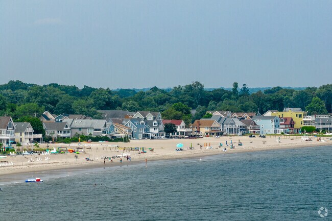 The white sands of Devon's beachfront district