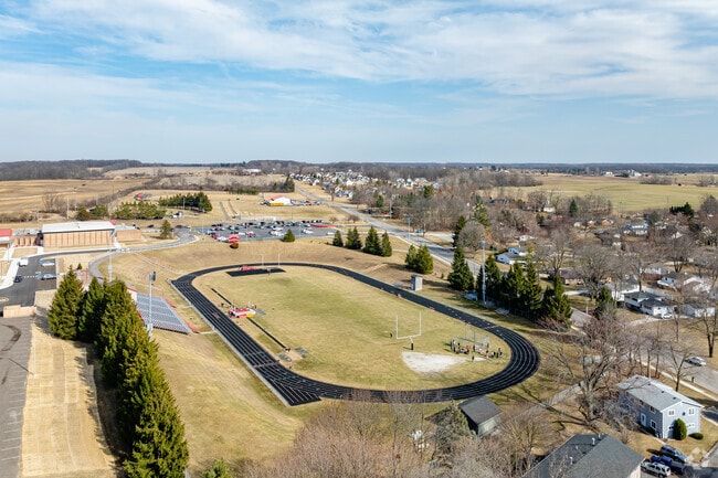Clinton High School features a large athletics area behind the school for student programs.