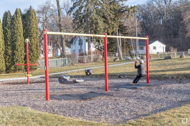 Fireman’s Park in Cottage Grove offers fun swings for all ages.